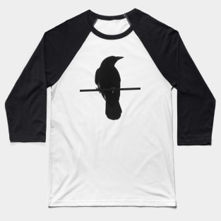 crow on a wire Baseball T-Shirt
